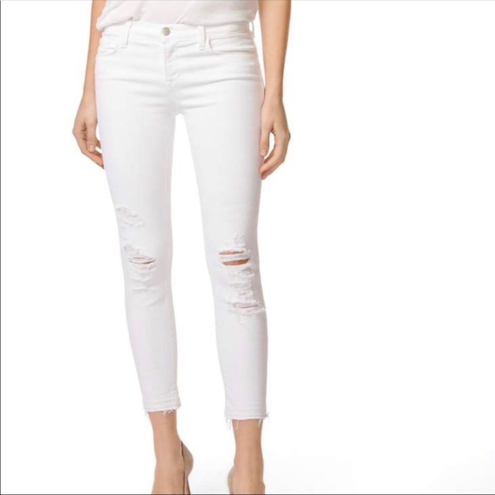 J brand white jeans denim pants
